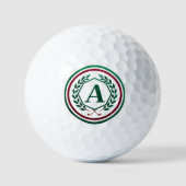 Balles De Golf Custom Monogram Golf Ball | Personalized "A"  (Recto)