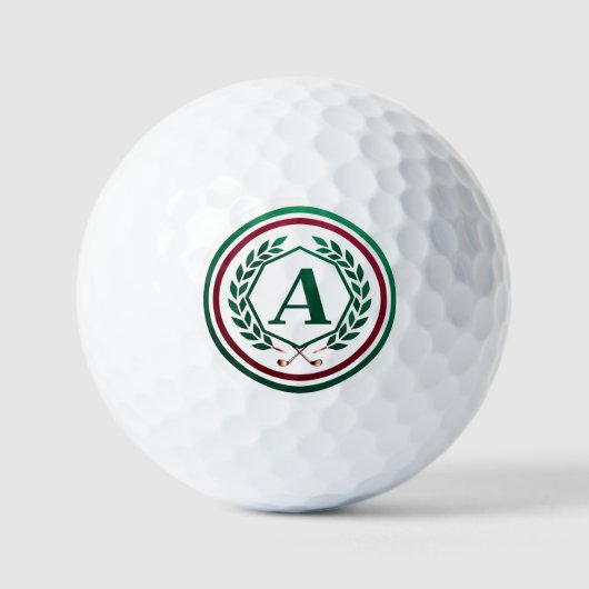 Balles De Golf Custom Monogram Golf Ball | Personalized "A"  (Recto)