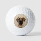 Balles De Golf Custom Pet Dog Photo Great Dane Personalized (Recto)