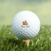 Balles De Golf Custom Photo Best Dad Ever Personalized Golf Balls (T-shirt Insitu)