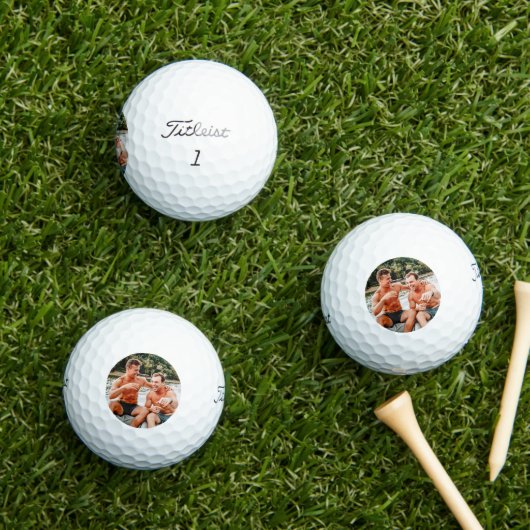Balles De Golf Custom Photo Groomsmen Gift Golf Simple Modern (Herbe in situ)