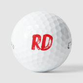 Balles De Golf Custom print red paint initials Callaway (Recto)