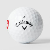 Balles De Golf Custom print red paint initials Callaway (Logo)