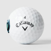 Balles De Golf Custom Retro Golfer Logo Graphic Personalized (Logo)