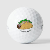 Balles De Golf Custom Taco Design Golf Balls - Funny Taco Humor (Recto)