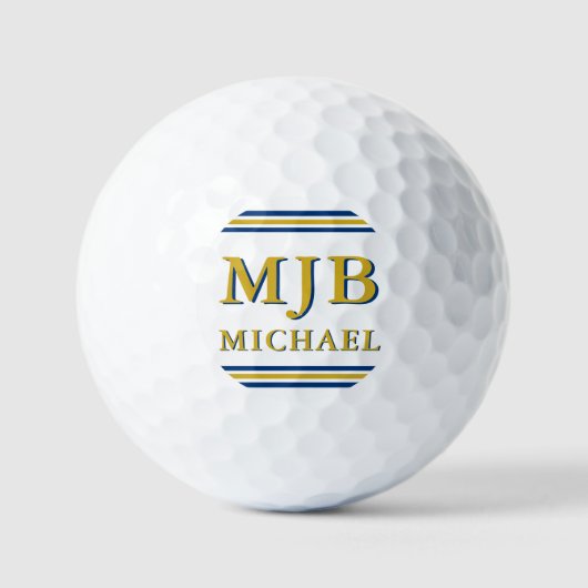 Balles De Golf Custom Three Initial Monogram Golfer Personalized (Recto)