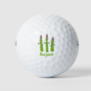 Balles De Golf Cute asperges chantant un trio végétal dessin anim