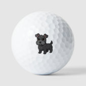 Balles De Golf Cute Black Scottish Terrier Dog (Recto)