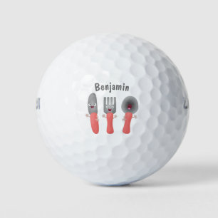 Balles De Golf Cute fourche couteau et cuillère dessin de couvert