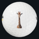 Balles De Golf Cute giraffe face<br><div class="desc">Cute giraffe face isolated photographiy. Change the background color to your favorite.</div>