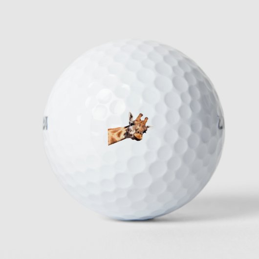 Balles De Golf Cute Giraffe Portrait (Devant)