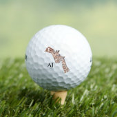Balles De Golf Cute Giraffe Safari Animal Afrique Nature Monogram (T-shirt Insitu)