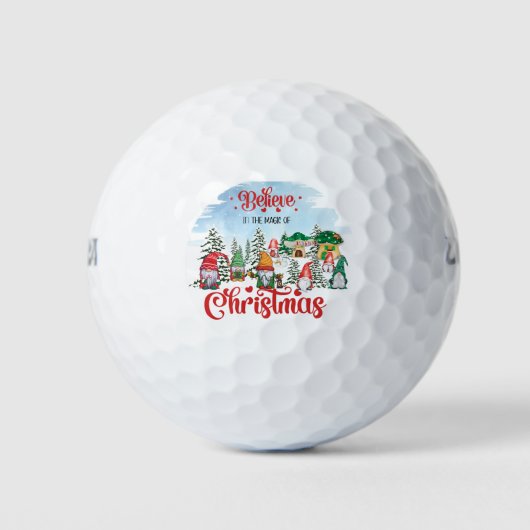 Balles De Golf Cute Gnome Celebrating Christmas Holiday (Devant)