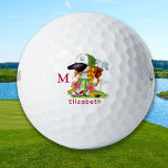 Balles De Golf Cute Golfer Gnome Personnalisé Monogramme moderne<br><div class="desc">Amusant unique Custom Golfer Gnome Moderne Monogramme Golf Balls</div>