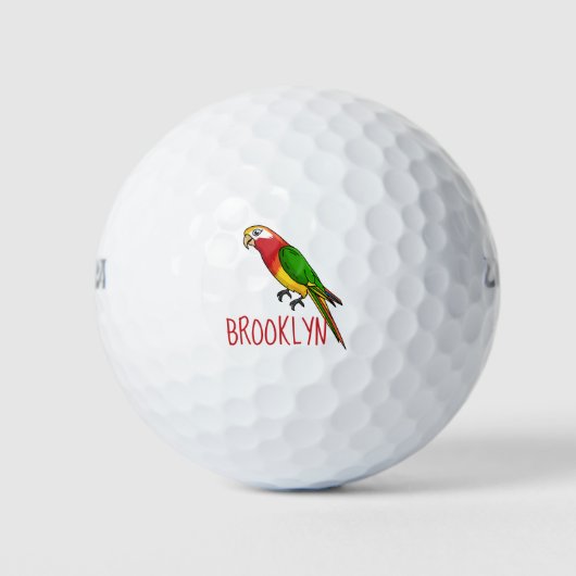 Balles De Golf Cute happy parrot (Devant)