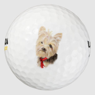 Balles De Golf Cute Little Watercolor Yorkie Yorkshire Terrier