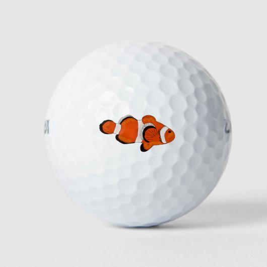 Balles De Golf Cute Orange Clown Fish Golf Balls (Devant)