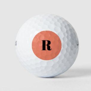 Balles De Golf Cute Pastel Monogram Lettres rétro