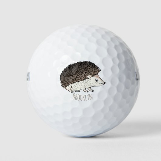 Balles De Golf Cute prickly hedgehog cartoon (Devant)