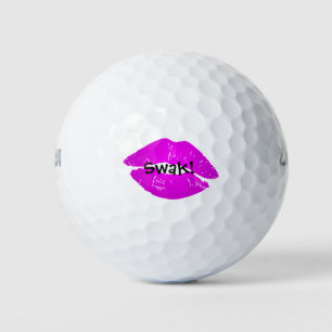 Balles De Golf Cute Rose Hot Lips S.W.A.K Scellé avec Kiss Love