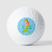 Balles De Golf Cute Sirène Redhead Thunder_Cove (Recto)