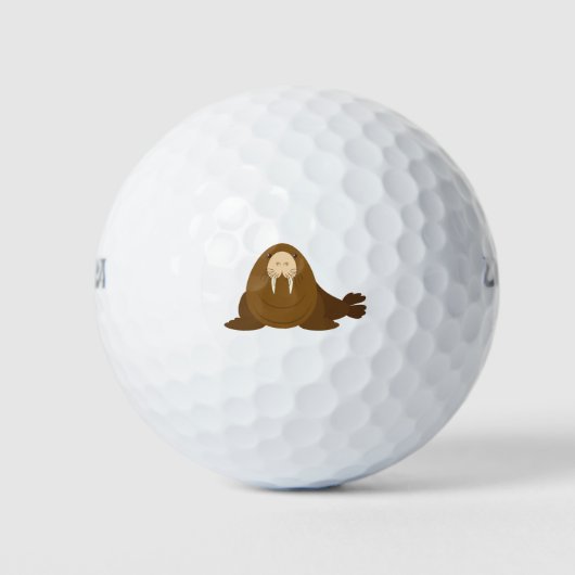 Balles De Golf Cute walrus cartoon (Devant)