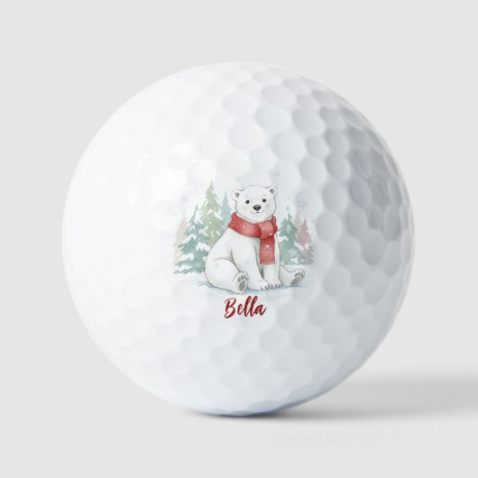 Balles De Golf Cute watercolor Polar Bear Hat (Recto)