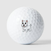 Balles De Golf Cute West Highland White Terrier Dog (Recto)