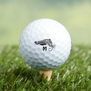 Balles De Golf Cuttlefish primitif dans un style stylo foncé