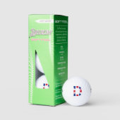 Balles De Golf D Monogramme superposé sur Union Jack Flag ssf gbc (Conditionnement)
