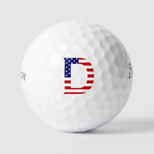 Balles De Golf D Monogramme superposé sur USA Drapeau ssf gbcnt (Recto)