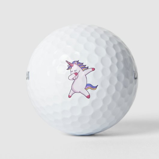 Balles De Golf Dabbing Unicorn (Devant)