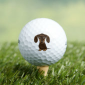 Balles De Golf Dachshund au chocolat mou | Cartoon Wiener Dog (T-shirt Insitu)