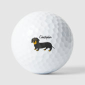 Balles De Golf Dachshund Design personnalisé (Recto)