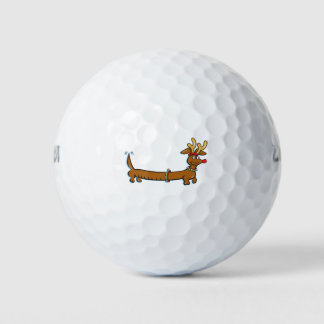 Balles De Golf Dachshund Reindeer