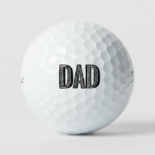 Balles De Golf DAD Word Cloud Golf Ball - Fête des pères Hero Cad