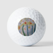 Balles De Golf Daffodiles Abstraits (Recto)