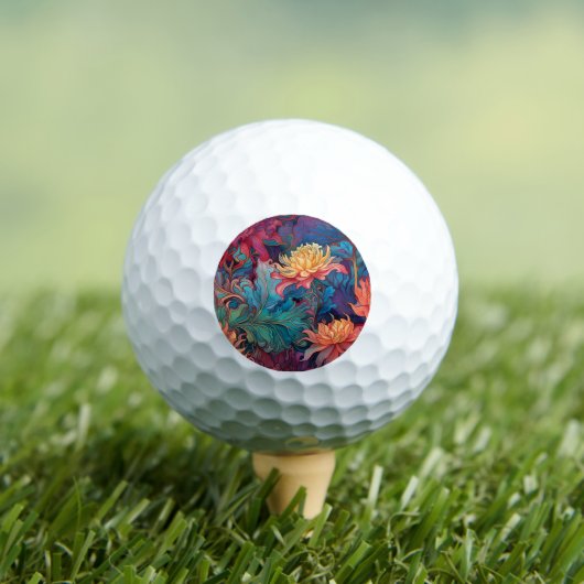 Balles De Golf Dahlia Tapisserie florale (T-shirt Insitu)