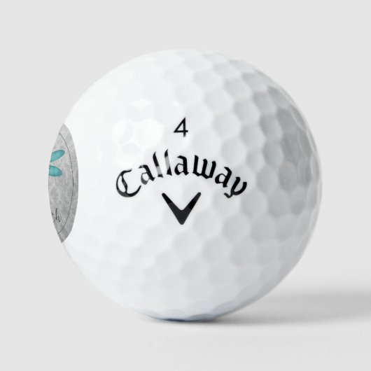 Balles De Golf Damas de libellule turquoise (Logo)