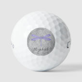 Balles De Golf Damas de libellule violette (Recto)