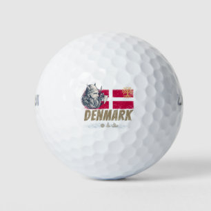 Balles De Golf Danemark pavillon vintage viking et navire souveni