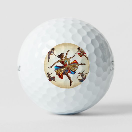 Balles De Golf "Danse inspirée par la nature" (Recto)