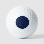 Balles de golf de l'Alaska, drapeau de l'état / Pa (Recto)