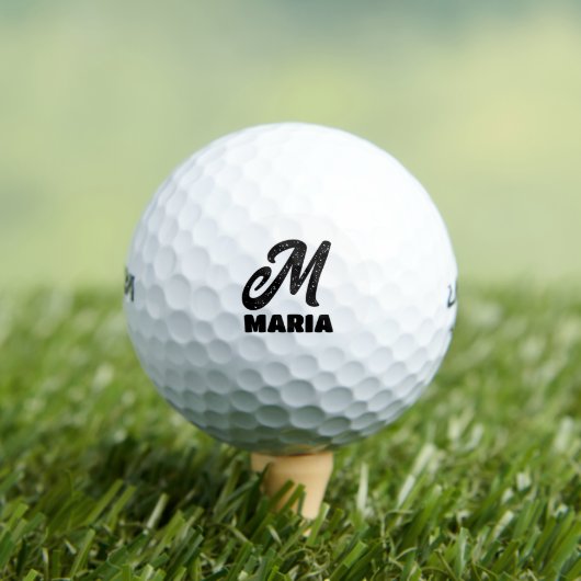 BALLES DE GOLF DE SCRIPT DE MONOGRAMME PERSONNALIS (T-shirt Insitu)