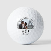 Balles De Golf Déco Moderne Personnalisée Texte Golf Ball Mariage (Recto)