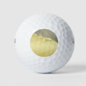 Balles De Golf Décor de luxe sur or & argent, Monogramme (Devant)