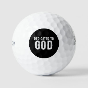 BALLES DE GOLF DÉDIÉ À DIEU COOL PERSONNALISABLE TEXTE BLANC
