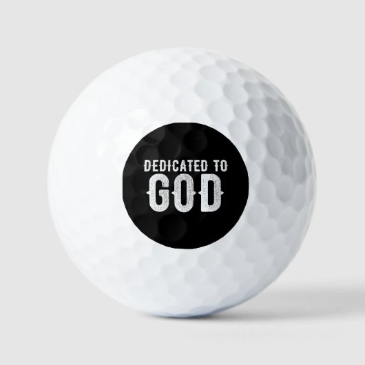 BALLES DE GOLF DÉDIÉ À DIEU COOL PERSONNALISABLE TEXTE BLANC (Recto)