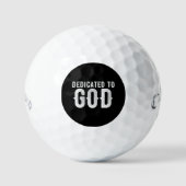 BALLES DE GOLF DÉDIÉ À DIEU COOL PERSONNALISABLE TEXTE BLANC (Recto)