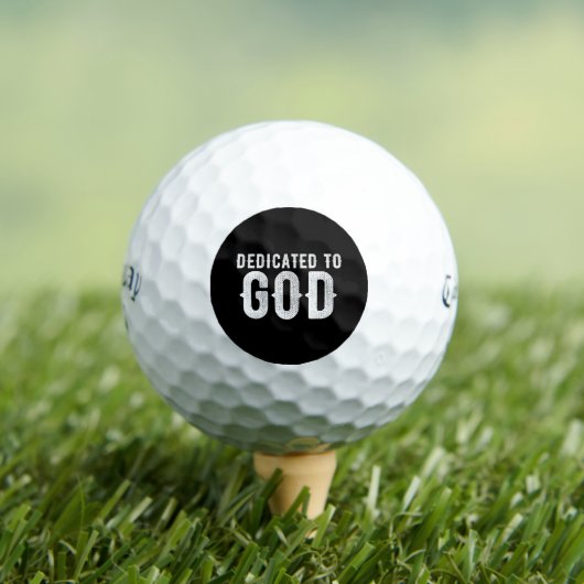 BALLES DE GOLF DÉDIÉ À DIEU COOL PERSONNALISABLE TEXTE BLANC (T-shirt Insitu)